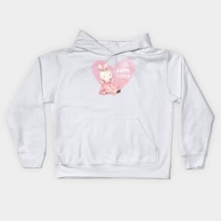 Bunny on swing (Easter) Kids Hoodie